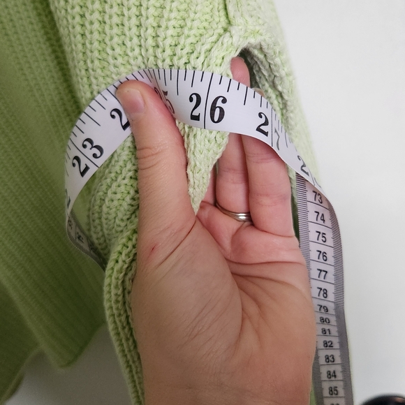 American Eagle Outfitters Light Green Open-Front Knit Cardigan - Picture 6 of 6